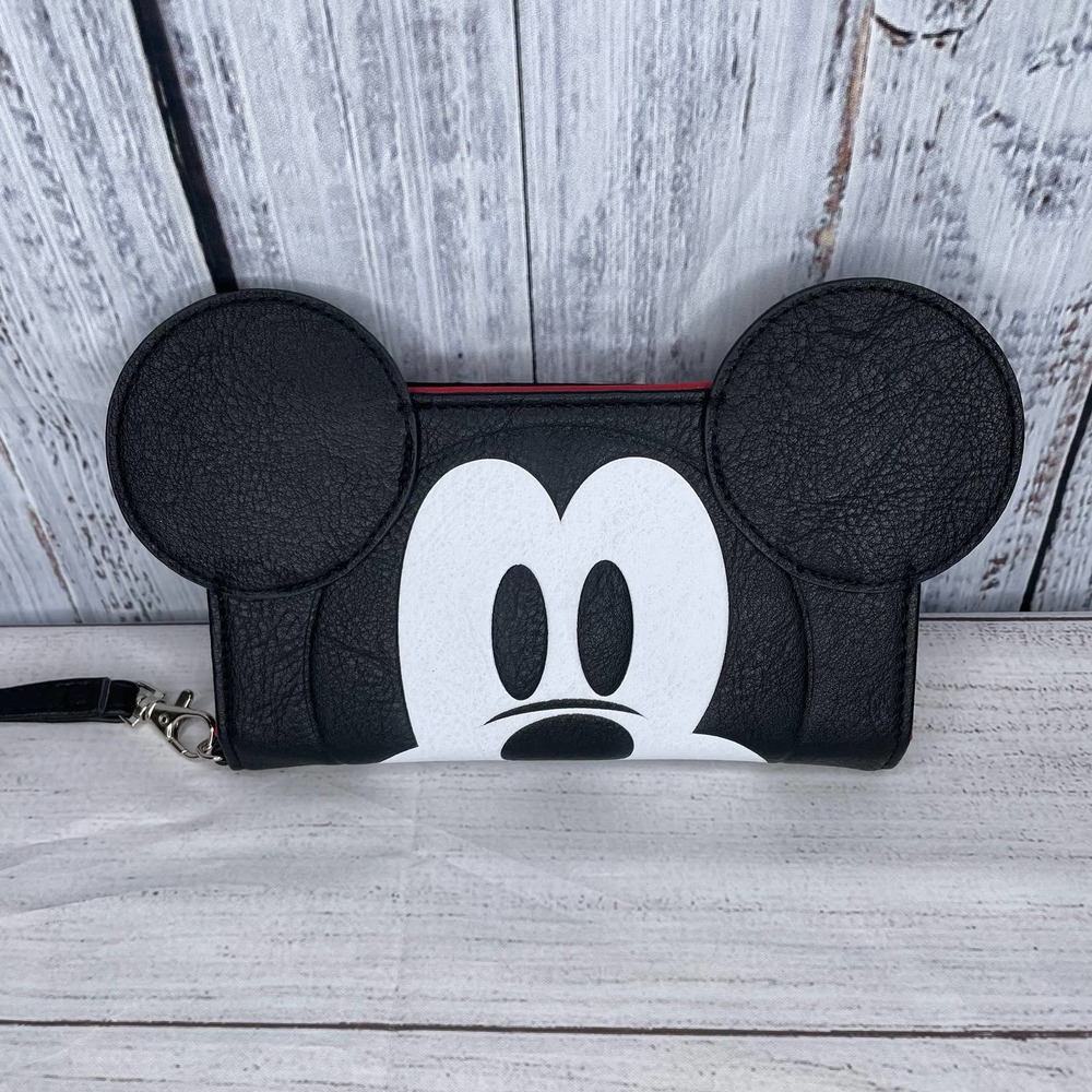 NWT BIOWorld Disney Mickey Mouse Cell Phone Wristlet Wallet with 3D Ears